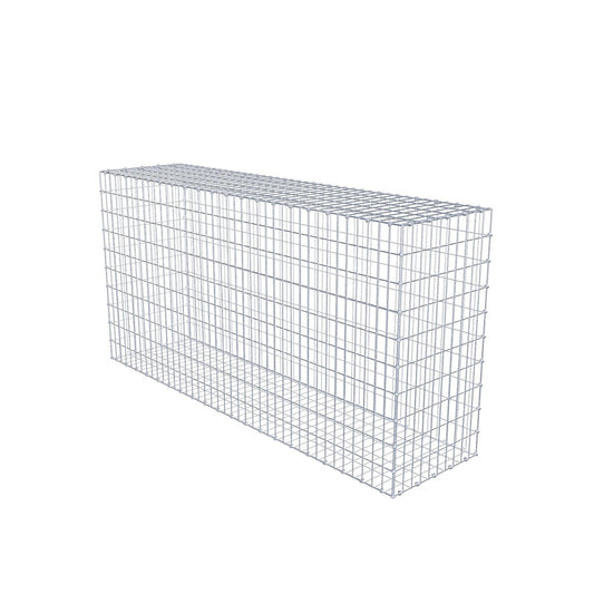 Gabion 200 cm x 100 cm x 50 cm (L x H x D), maskestørrelse 5 x 10 cm, spiralring