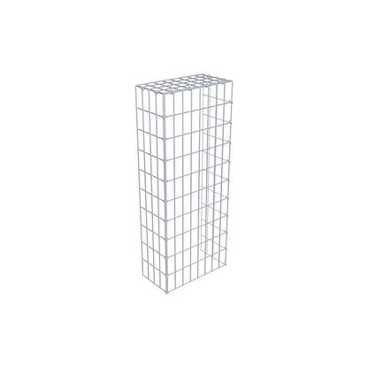 Opzetpaal type 4 100 cm x 20 cm x 40 cm (L x H x D), maaswijdte 5 cm x 10 cm, C-ring