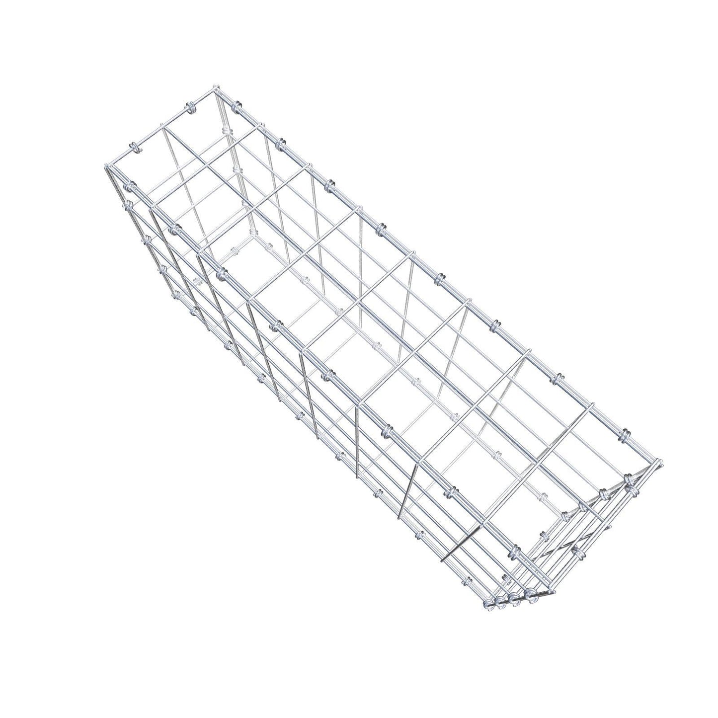 Schanskorf 80 cm x 40 cm x 20 cm (L x H x D), maaswijdte 10 x 10 cm, spiraalring