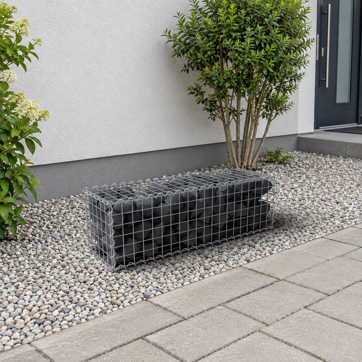 Schanskorf 100 cm x 30 cm x 30 cm (L x H x D), maaswijdte 5 cm x 5 cm, spiraalvormig