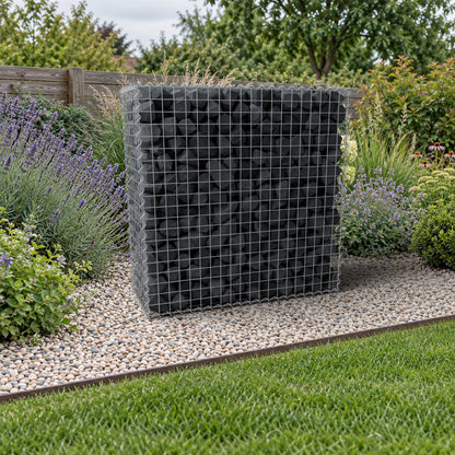 Gabbione 100 cm x 100 cm x 40 cm (L x H x P), maglia 5 cm x 5 cm, spirale