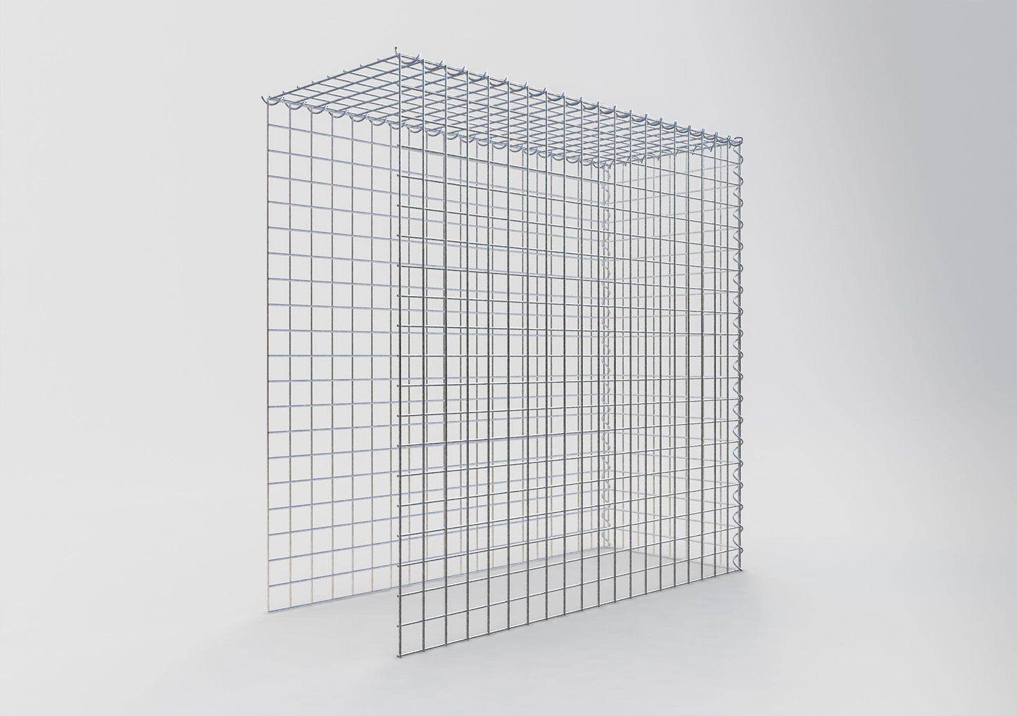 Add-on schanskorf type 4 100 cm x 100 cm x 40 cm (L x H x D), maaswijdte 5 cm x 5 cm, spiraalvormig