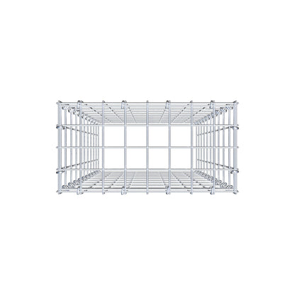 Gavión complementario de tipo 3 100 cm x 40 cm x 20 cm (largo x alto x fondo), malla 5 cm x 10 cm, anillo en C