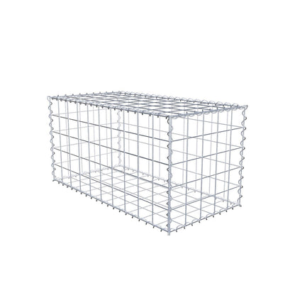 Schanskorf 100 cm x 50 cm x 50 cm (L x H x D), maaswijdte 10 cm x 10 cm, spiraalvormig