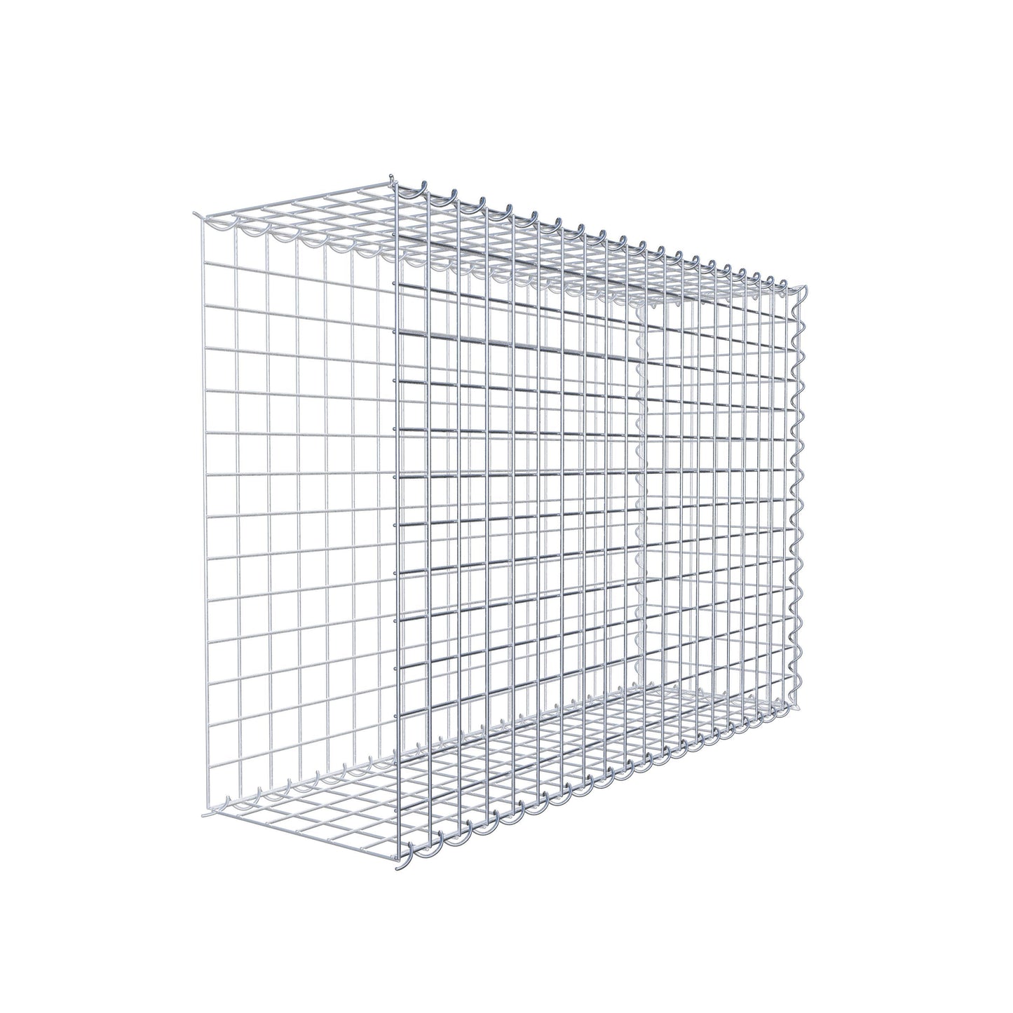 Opvokset gabion type 2 100 cm x 70 cm x 30 cm (L x H x D), maskestørrelse 5 cm x 5 cm, spiral