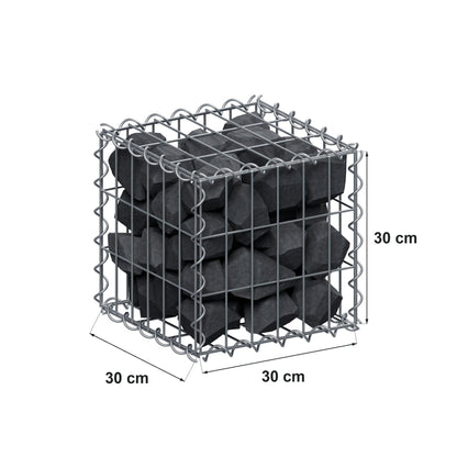 Gabione 30 cm x 30 cm x 30 cm (L x H x T), Maschenweite 5 cm x 10 cm, Spirale