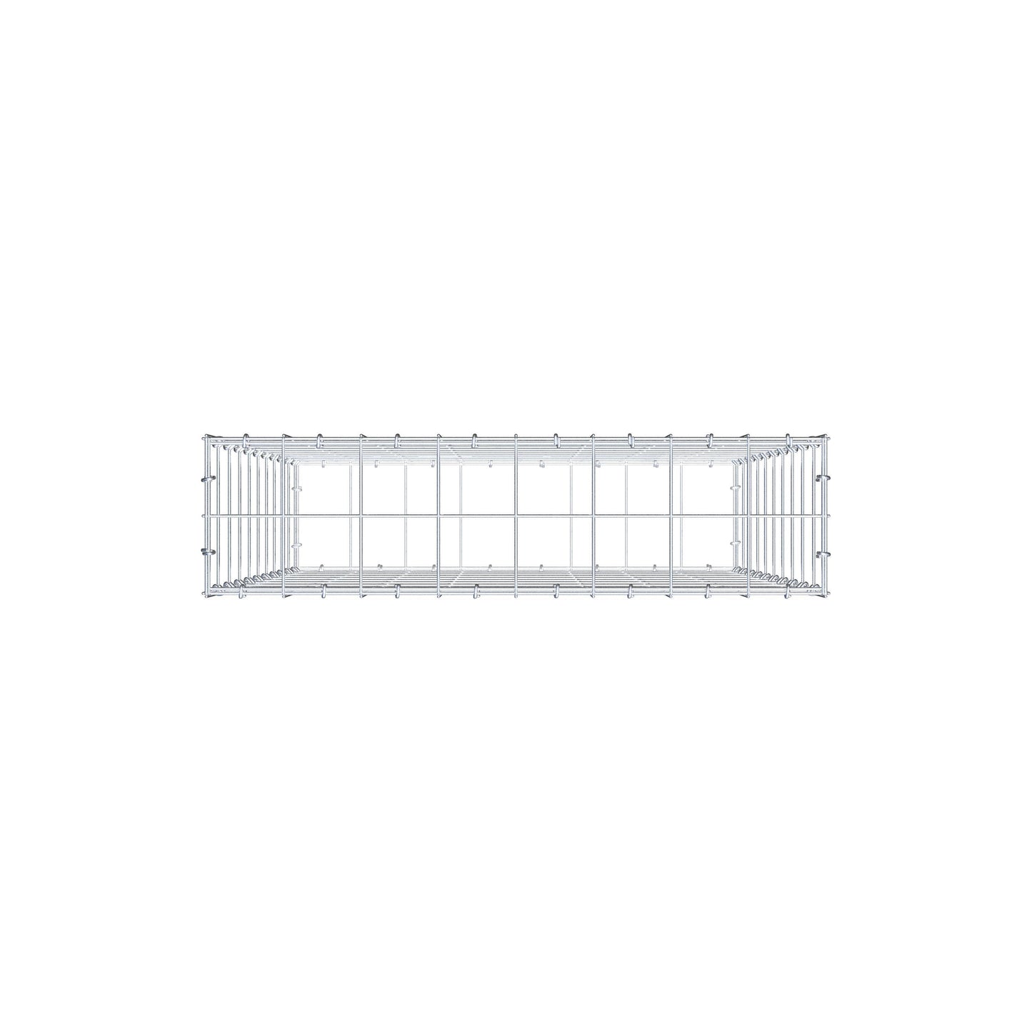 Gabion 100 cm x 80 cm x 20 cm (L x H x P), mailles 10 cm x 10 cm, anneau en C