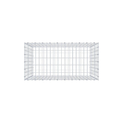 Gabione 100 cm x 90 cm x 50 cm (L x H x T), Maschenweite 5 x 10 cm, Spiralring