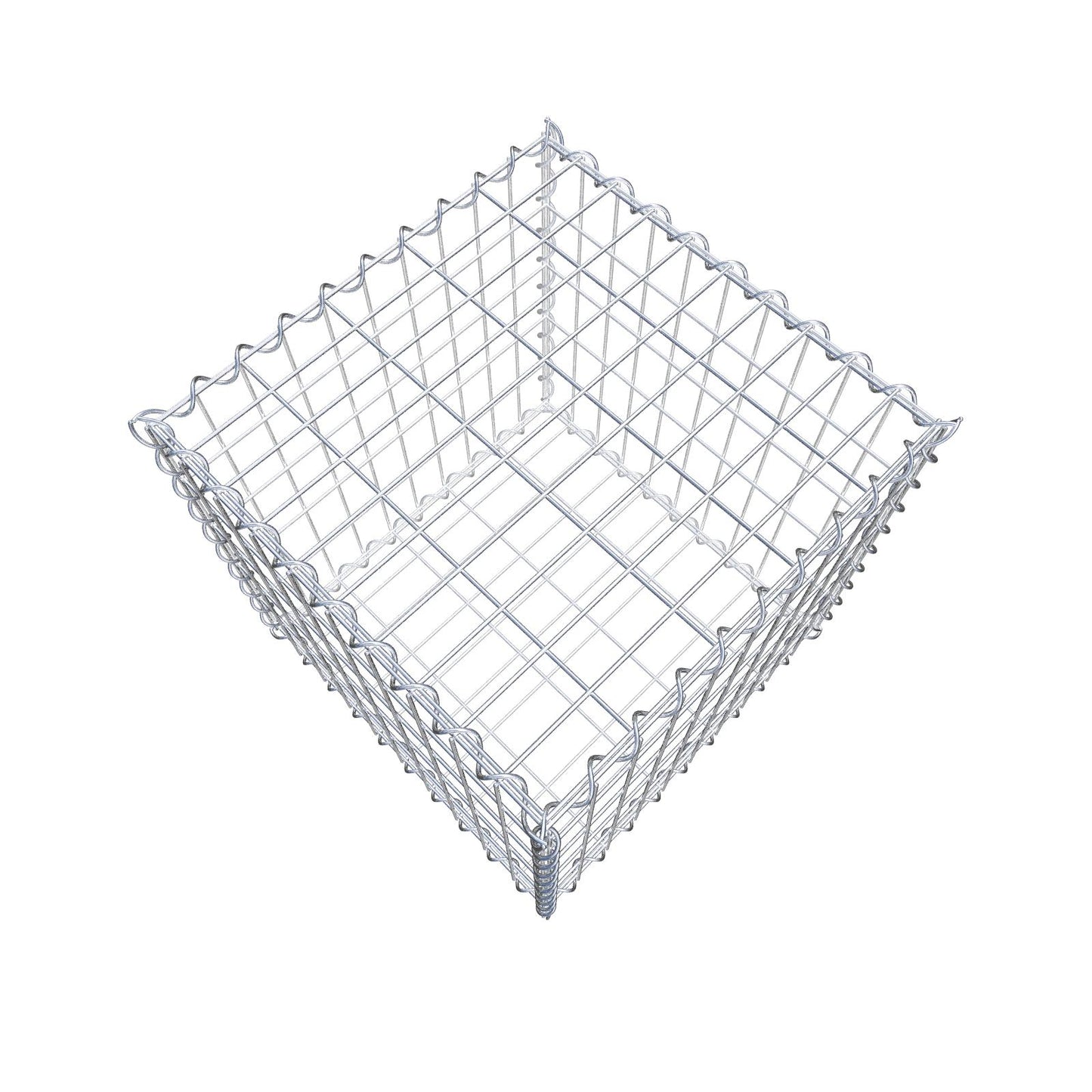 Schanskorf 50 cm x 50 cm x 50 cm (L x H x D), maaswijdte 5 cm x 10 cm, spiraal