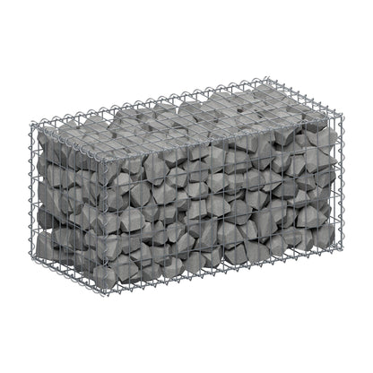 Gabião 100 cm x 50 cm x 50 cm (C x A x P), malhagem 5 cm x 10 cm, espiral