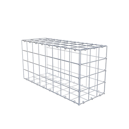 Typ 2 påbyggnadsgabion 80 cm x 40 cm x 30 cm (L x H x D), maskstorlek 10 cm x 10 cm, C-ring