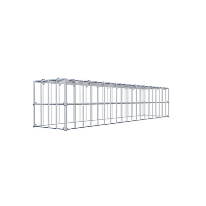 Type 3 oplegkorf 100 cm x 20 cm x 20 cm (L x H x D), maaswijdte 5 cm x 10 cm, C-ring