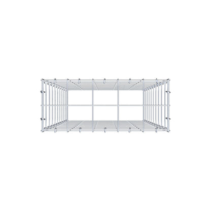 Type 3 oplegkorf 100 cm x 50 cm x 20 cm (L x H x D), maaswijdte 10 cm x 10 cm, C-ring