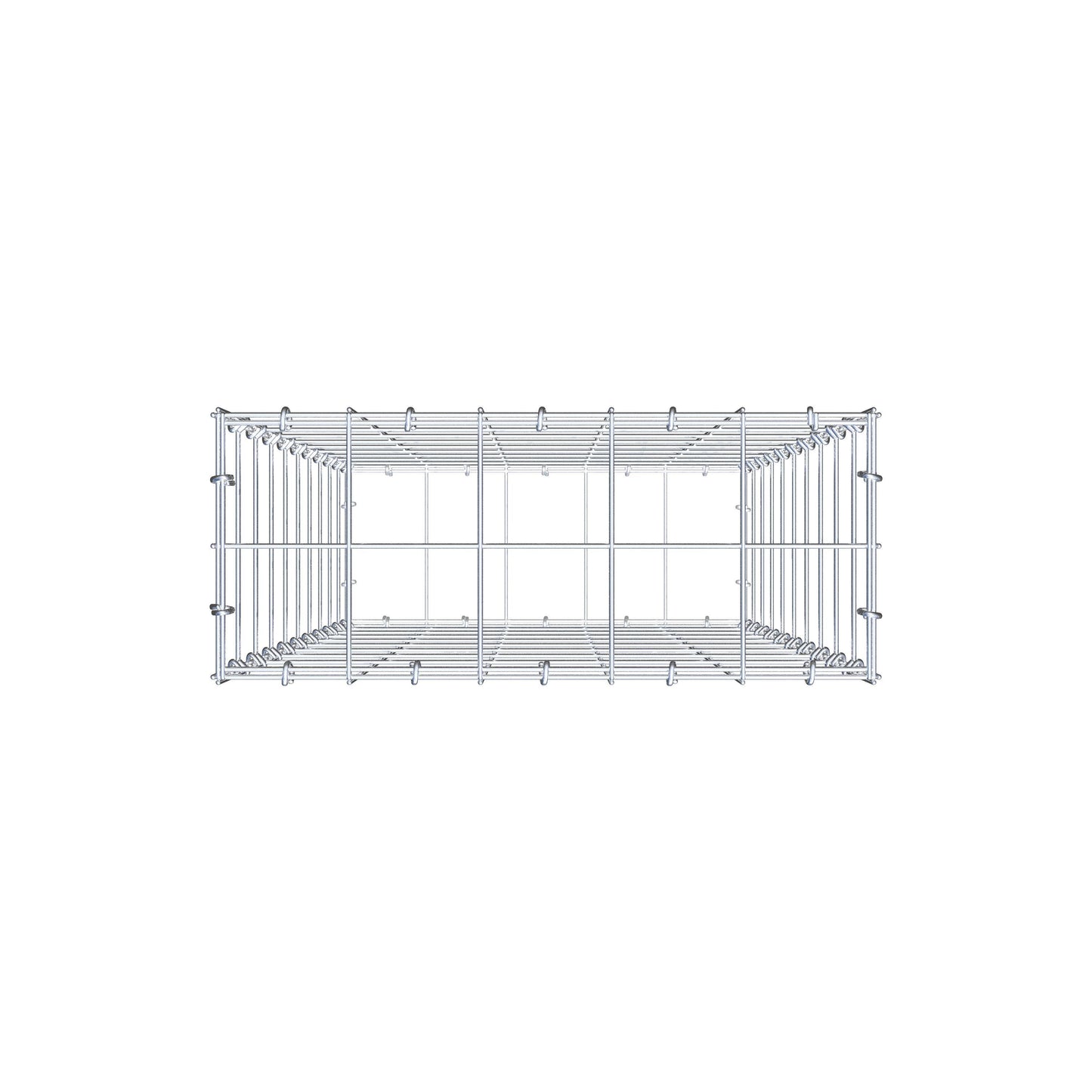Schanskorf 100 cm x 50 cm x 20 cm (L x H x D), maaswijdte 10 cm x 10 cm, C-ring