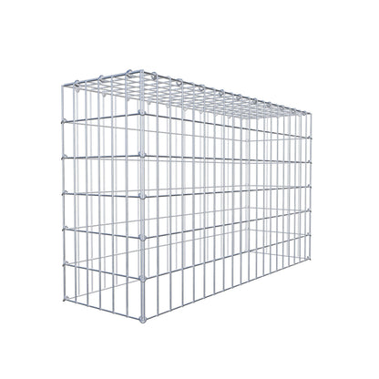 Typ 3 påbyggnadsgabion 100 cm x 60 cm x 30 cm (L x H x D), maskstorlek 5 cm x 10 cm, C-ring