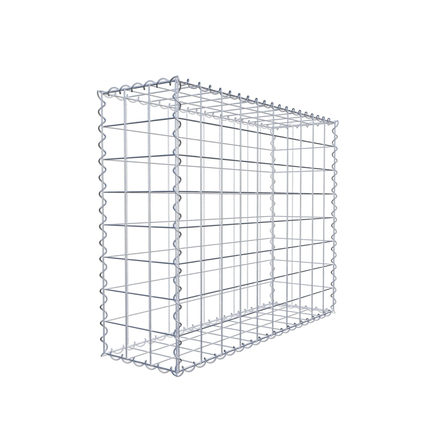Gabião 100 cm x 80 cm x 30 cm (C x A x P), malhagem 10 cm x 10 cm, espiral