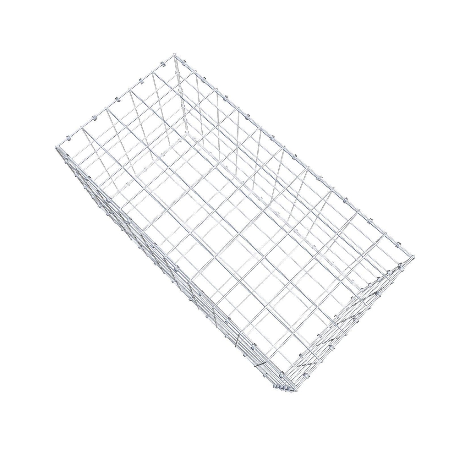 Schanskorf 100 cm x 50 cm x 50 cm (L x H x D), maaswijdte 10 x 10 cm, spiraalring