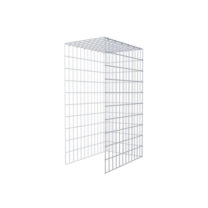 Gavión complementario de tipo 4 100 cm x 60 cm x 40 cm (L x A x P), malla 5 cm x 10 cm, anillo en C