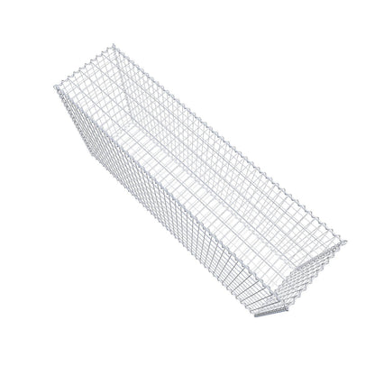 Gabion 200 cm x 100 cm x 50 cm (L x H x P), mailles 5 cm x 10 cm, spirale