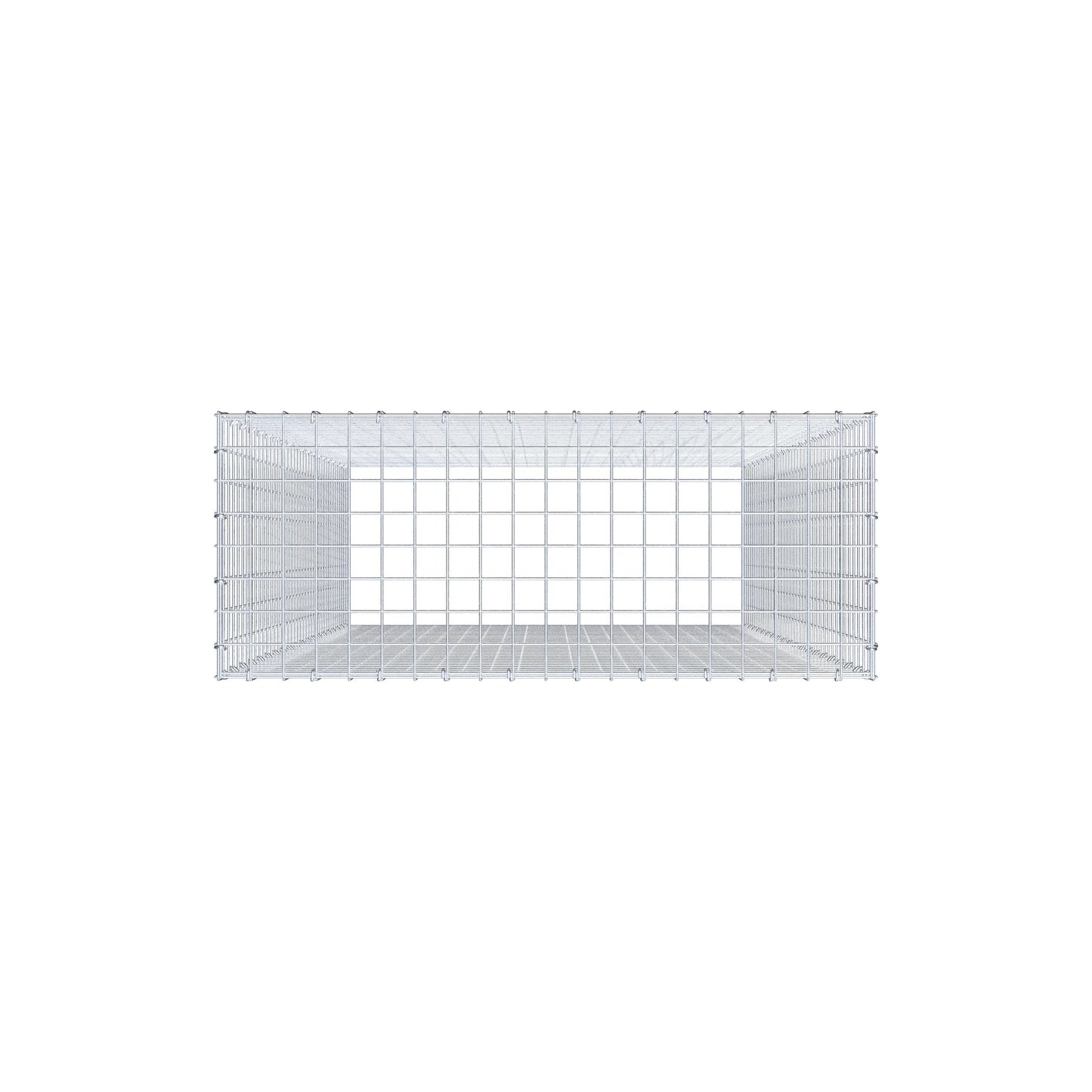 Opzetpaal type 3 200 cm x 100 cm x 40 cm (L x H x D), maaswijdte 5 cm x 5 cm, C-ring