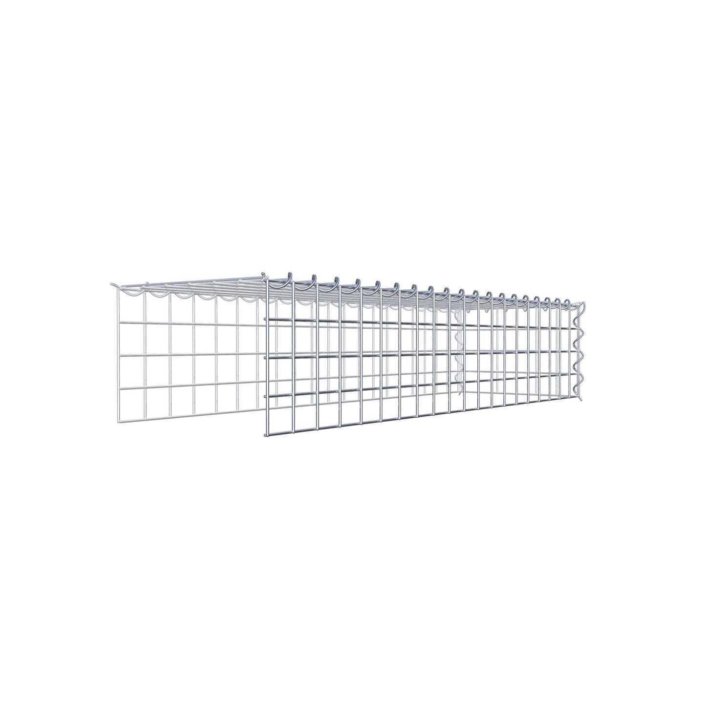 Add-on schanskorf type 4 100 cm x 20 cm x 30 cm (L x H x D), maaswijdte 5 cm x 5 cm, spiraalvormig
