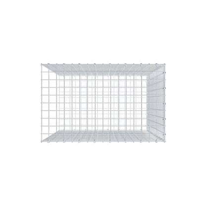 Opbouw schanskorf type 2 100 cm x 80 cm x 50 cm (L x H x D), maaswijdte 5 cm x 5 cm, C-ring