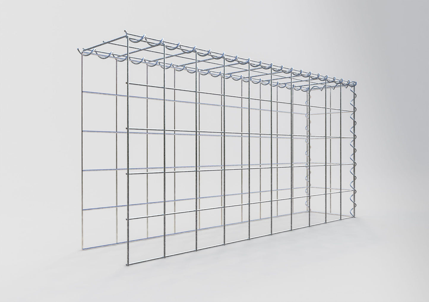 Add-on schanskorf type 4 100 cm x 50 cm x 20 cm (L x H x D), maaswijdte 10 cm x 10 cm, spiraal