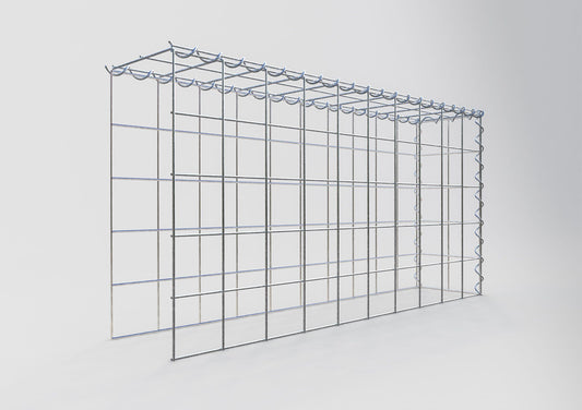 Add-on schanskorf type 4 100 cm x 50 cm x 20 cm (L x H x D), maaswijdte 10 cm x 10 cm, spiraal