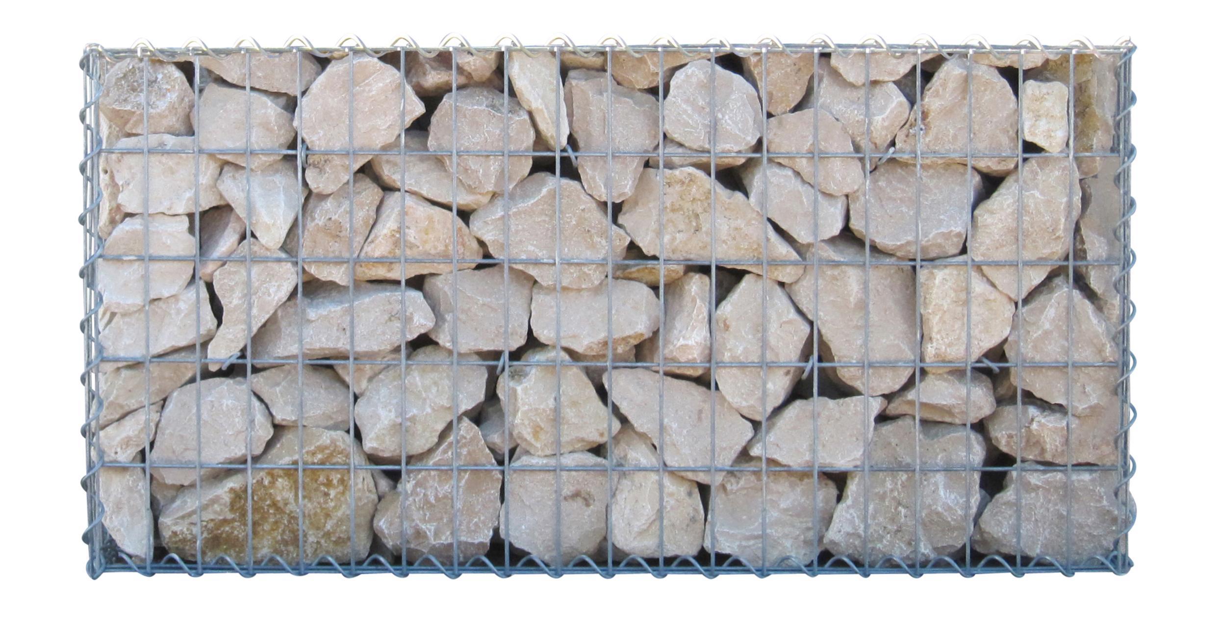 Økonomisæt 3x Gabion 100 cm x 50 cm x 30 cm (L x H x D), maskestørrelse 5 cm x 10 cm, spiral