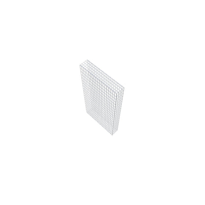 Mounted gabion type 2 200 cm x 100 cm x 20 cm, mesh size 5 cm x 10 cm, C-ring