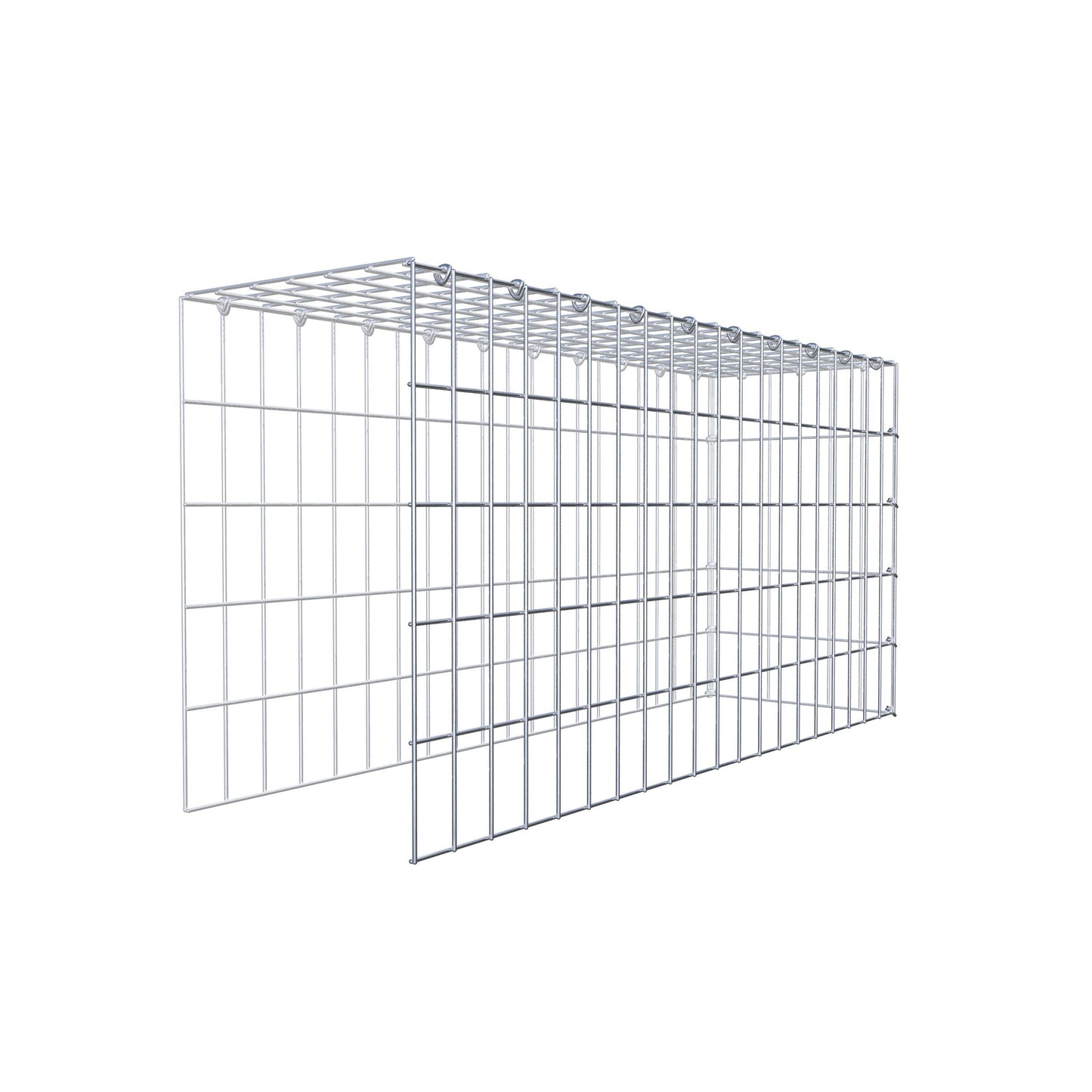 Type 4 oplegkorf 100 cm x 50 cm x 30 cm (L x H x D), maaswijdte 5 cm x 10 cm, C-ring