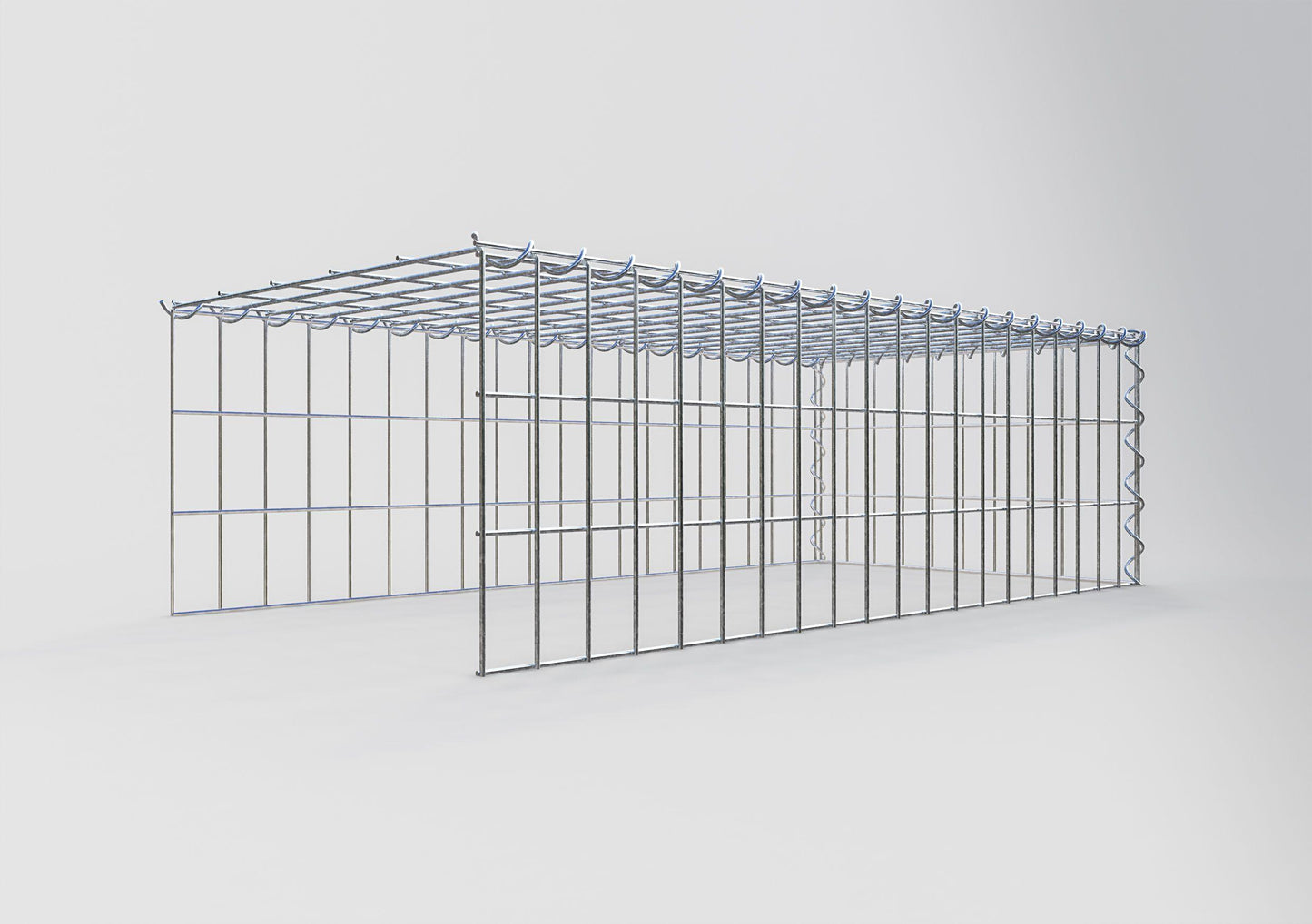Add-on schanskorf type 4 100 cm x 30 cm x 50 cm (L x H x D), maaswijdte 5 cm x 10 cm, spiraalvormig