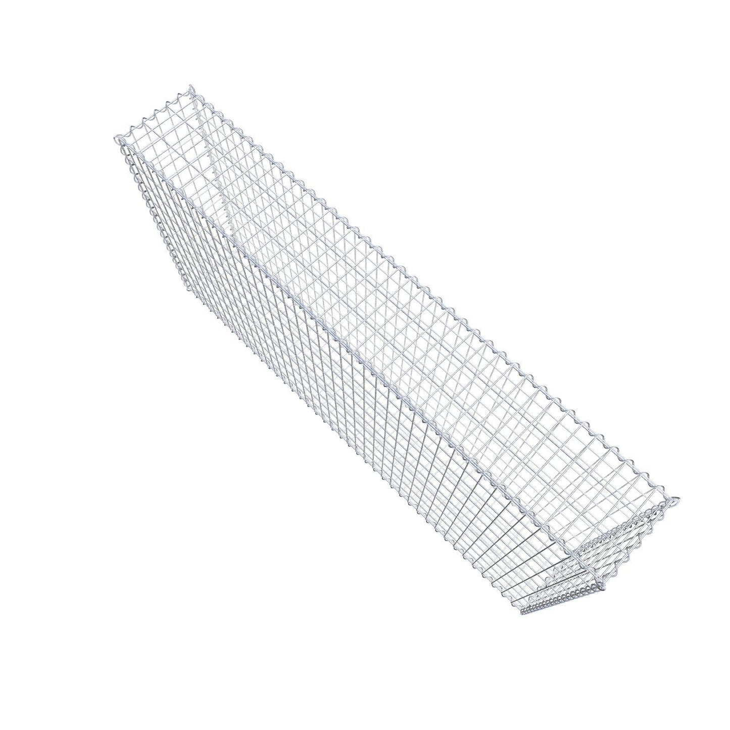 Gabião 200 cm x 100 cm x 30 cm (C x A x P), malhagem 5 cm x 10 cm, espiral