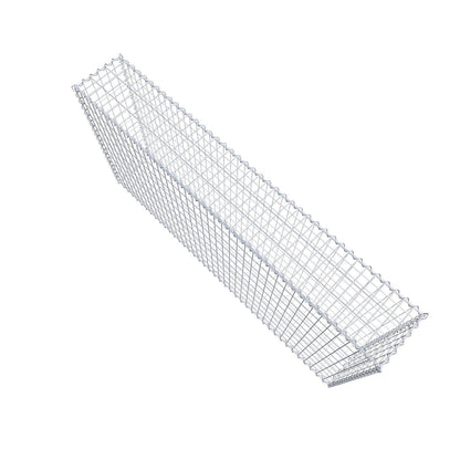 Gabião 200 cm x 100 cm x 30 cm (C x A x P), malhagem 5 cm x 10 cm, espiral