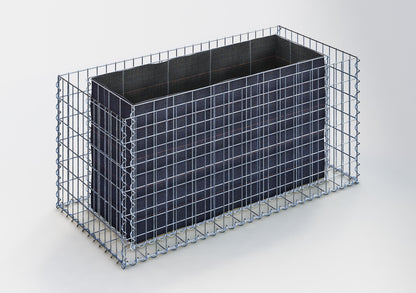 Rechthoekig verhoogd bed 130 cm x 60 cm x 60 cm (L x H x D), maaswijdte 5 x 10 cm, wanddikte 10 cm
