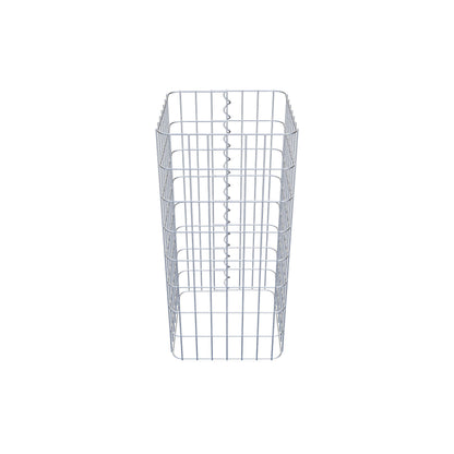 Columna de gaviones, angular 37 cm x 37 cm, 80 cm de altura, MW 5 cm x 10 cm