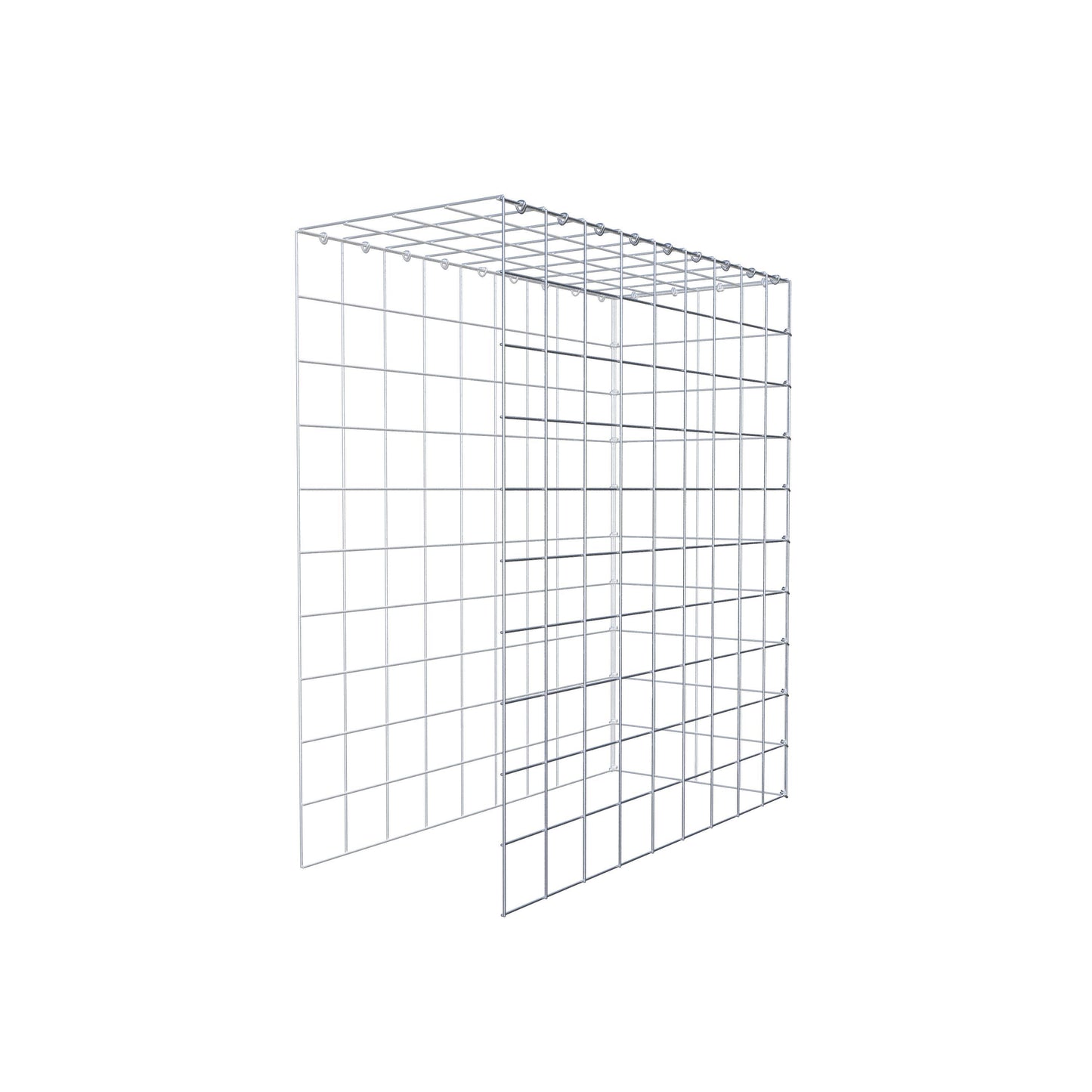 Gavión adicional tipo 4 100 cm x 90 cm x 40 cm (L x A x P), malla 10 cm x 10 cm, anillo en C