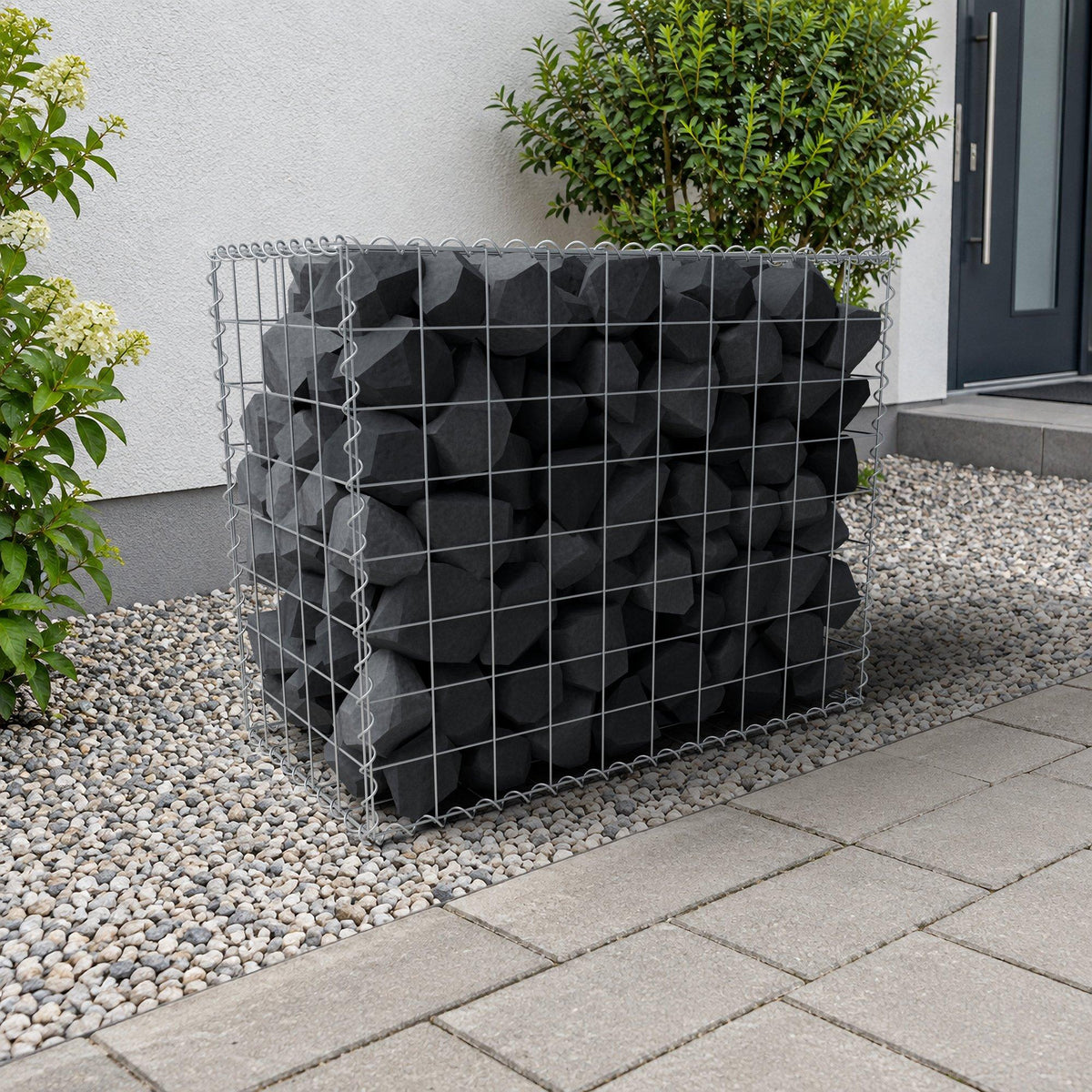 Schanskorf 100 cm x 80 cm x 50 cm (L x H x D), maaswijdte 10 cm x 10 cm, spiraalvormig