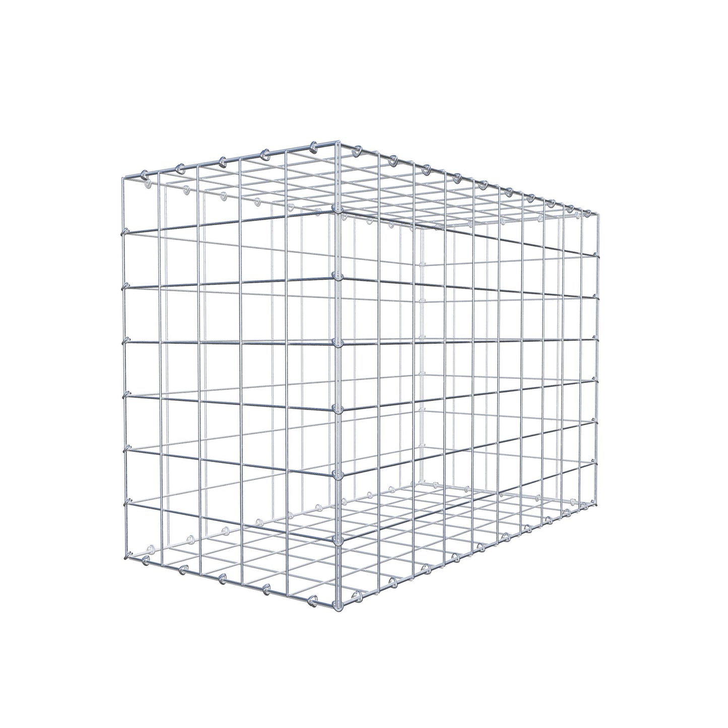 Gabione 100 cm x 70 cm x 50 cm (L x H x T), Maschenweite 10 cm x 10 cm, C-Ring