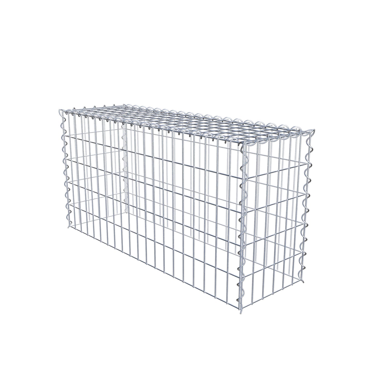 Gabião tipo 3 100 cm x 50 cm x 30 cm (C x A x P), malhagem 5 cm x 10 cm, espiral
