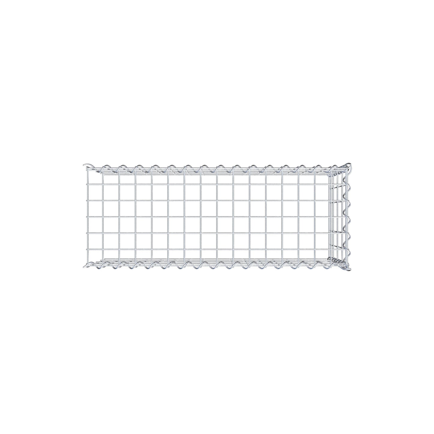 Aangegroeide schanskorf type 4 80 cm x 40 cm x 30 cm (L x H x D), maaswijdte 5 cm x 10 cm, spiraal