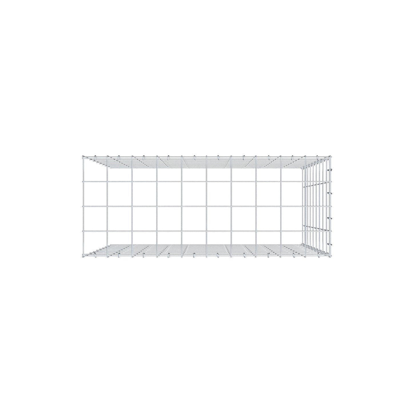 Gavión adicional tipo 4 100 cm x 90 cm x 40 cm (L x A x P), malla 10 cm x 10 cm, anillo en C