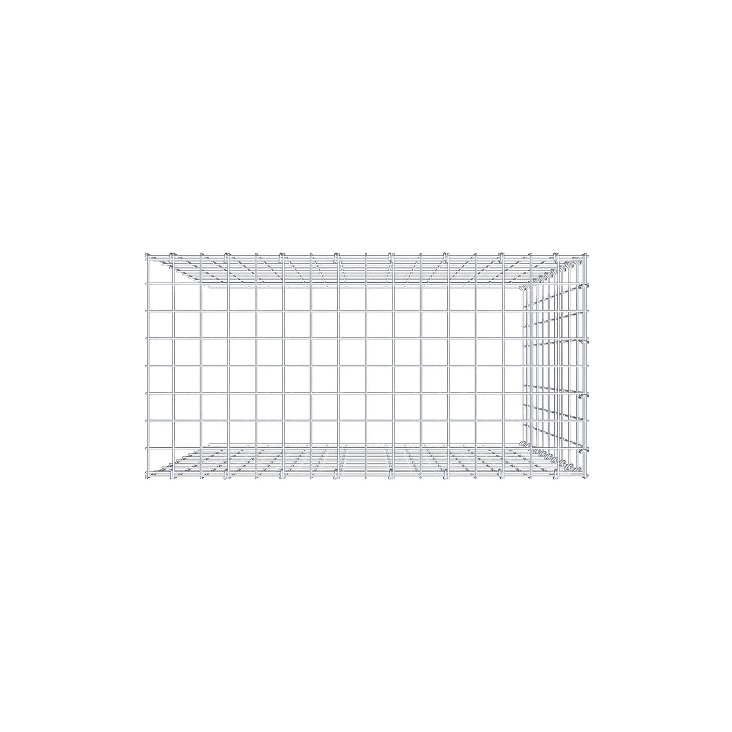 Type 4 oplegkorf 100 cm x 80 cm x 40 cm (L x H x D), maaswijdte 5 cm x 10 cm, C-ring
