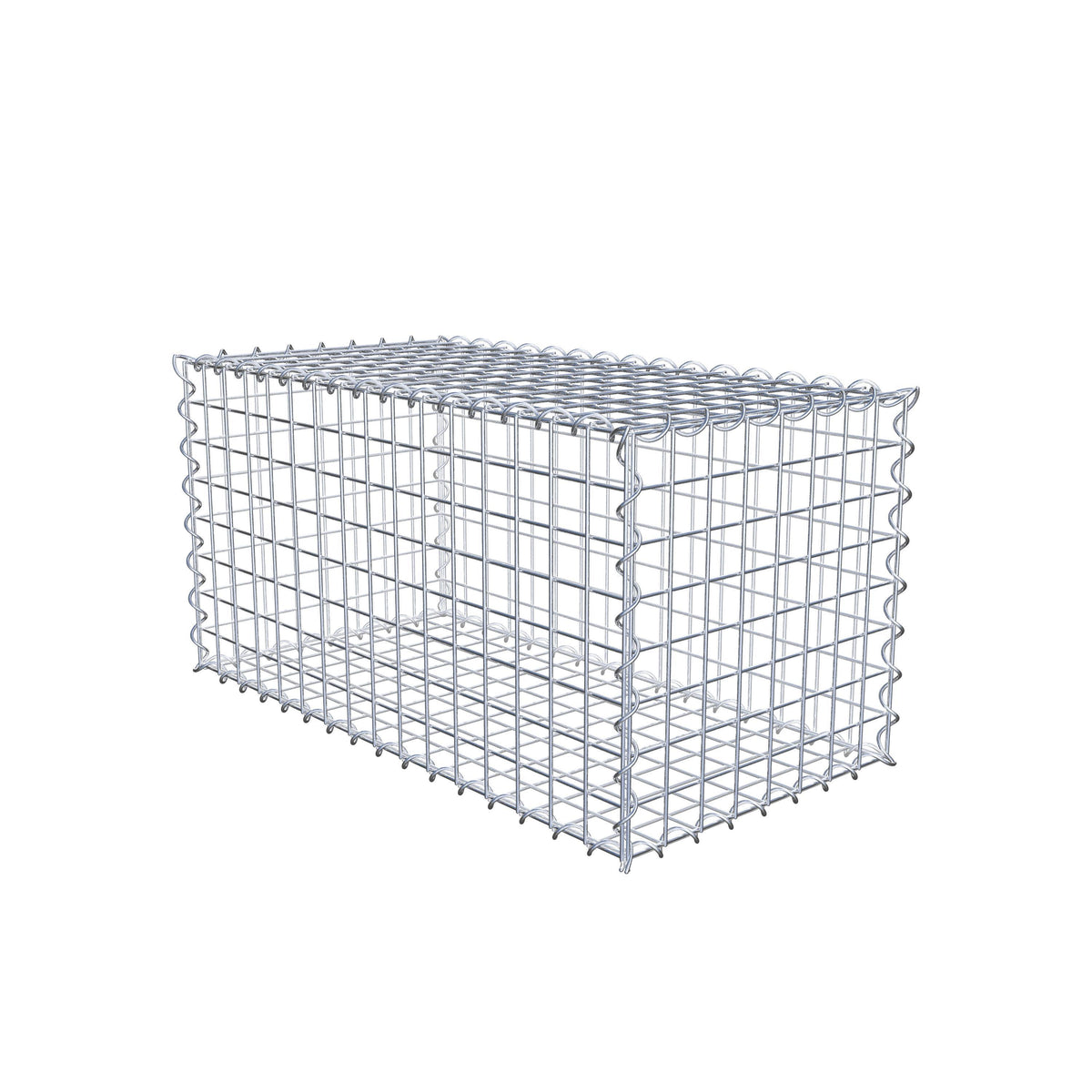 Gabione 80 cm x 40 cm x 40 cm (L x H x T), Maschenweite 5 cm x 5 cm, Spirale