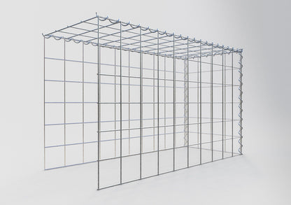 Extra gabion typ 4 100 cm x 60 cm x 40 cm (L x H x D), maskstorlek 10 cm x 10 cm, spiral