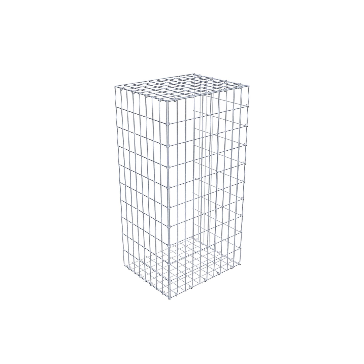 Opzetpaal type 2 100 cm x 40 cm x 50 cm, maaswijdte 5 cm x 10 cm, C-ring