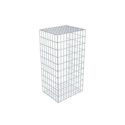 Opzetpaal type 2 100 cm x 40 cm x 50 cm, maaswijdte 5 cm x 10 cm, C-ring