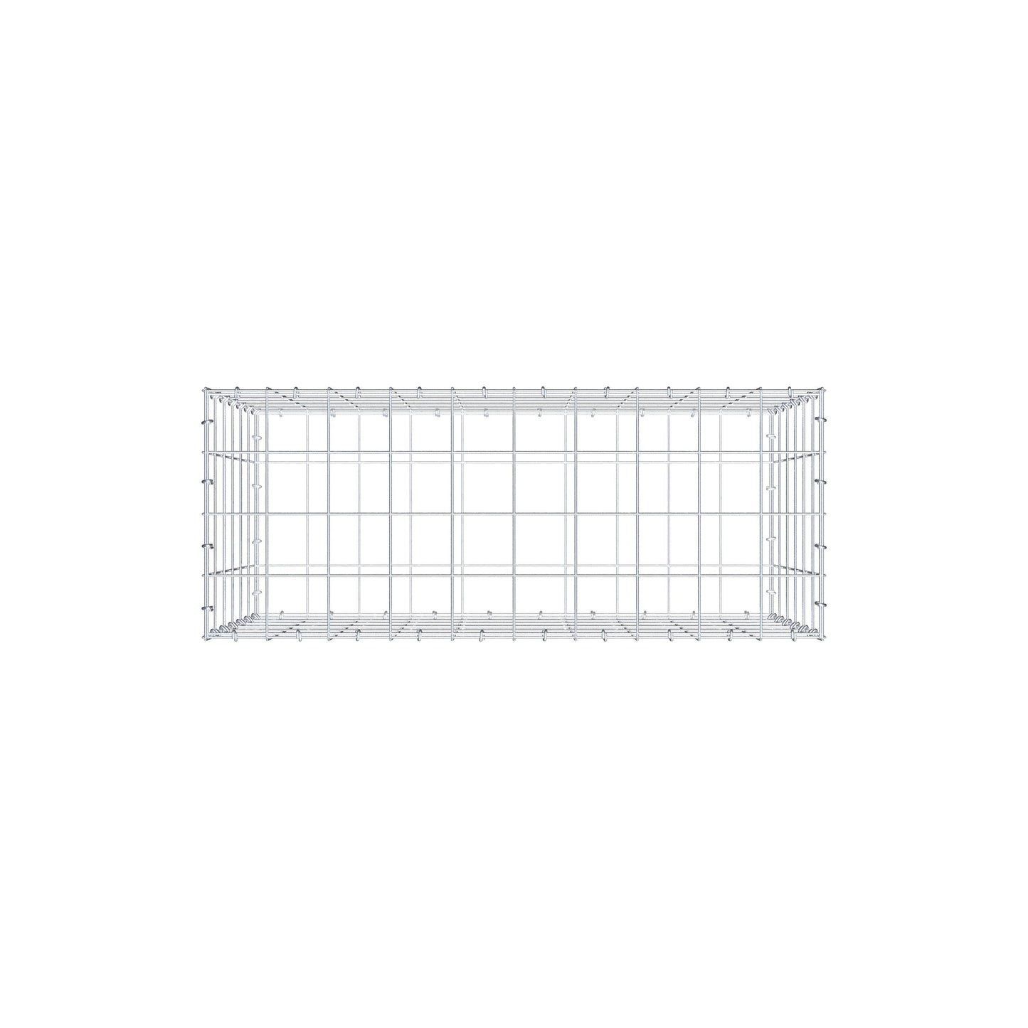 Schanskorf 100 cm x 60 cm x 40 cm (L x H x D), maaswijdte 10 cm x 10 cm, C-ring