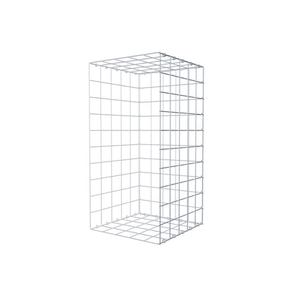Monteret gabion type 2 100 cm x 50 cm x 50 cm (L x H x D), maskestørrelse 10 cm x 10 cm, C-ring