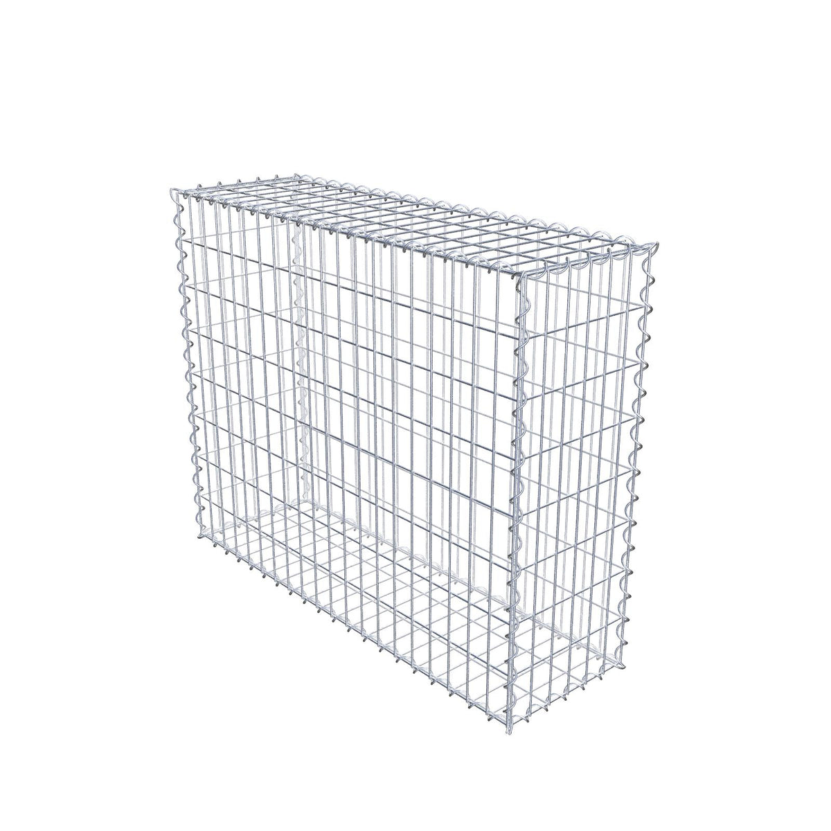 Gabion 100 cm x 80 cm x 30 cm (L x H x D), maskstorlek 5 cm x 10 cm, spiral